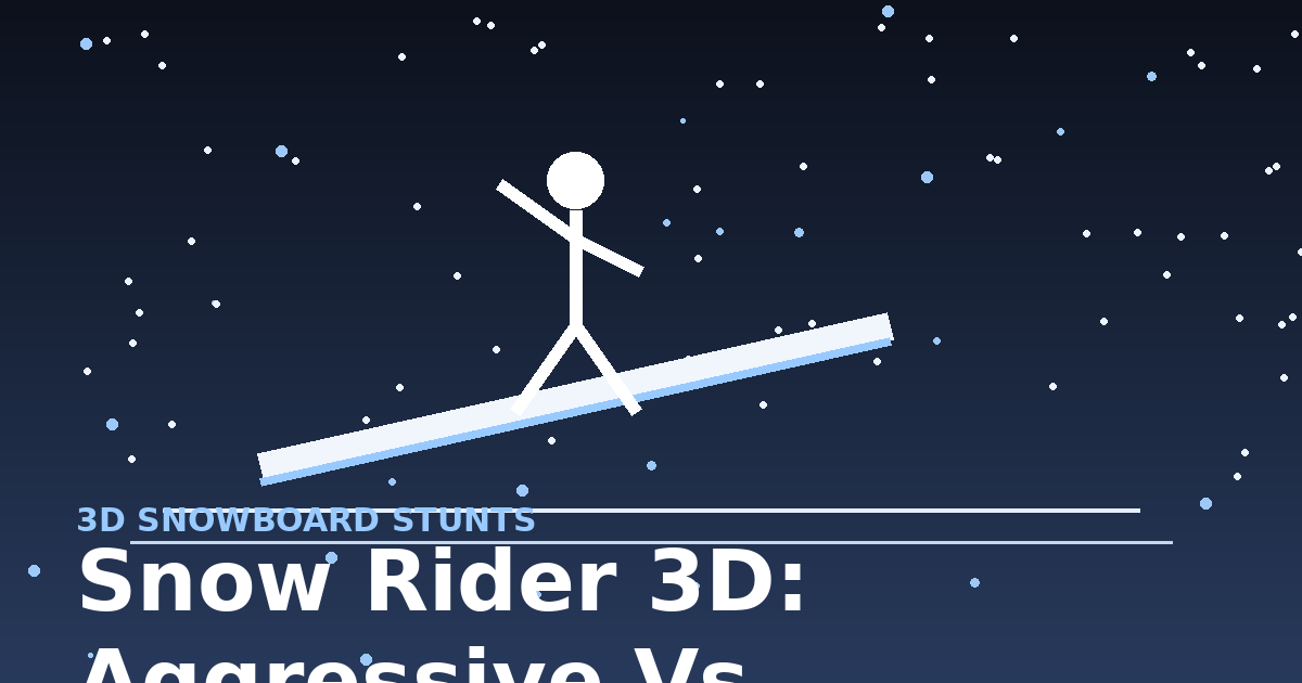 Snow Rider 3D: Aggressive vs Controlled
