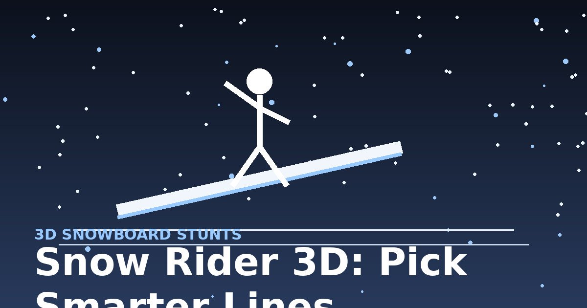 Snow Rider 3D: Pick Smarter Lines