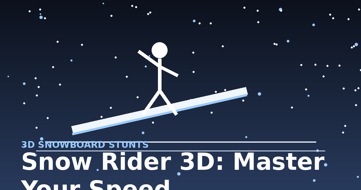 Snow Rider 3D: Master Your Speed
